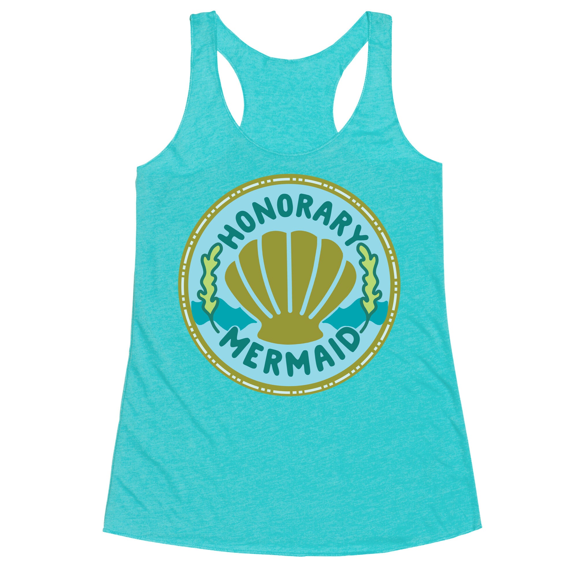 Honorary Mermaid Culture Merit Badge Racerback Tank